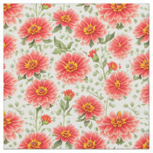 Stora Blommönstret Zinnia Flowers