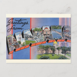 Stora Brev Hälsning från Alabama-vykort Vykort