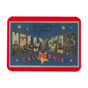 Stora Brev Hälsning Hollywood California Stars Magnet