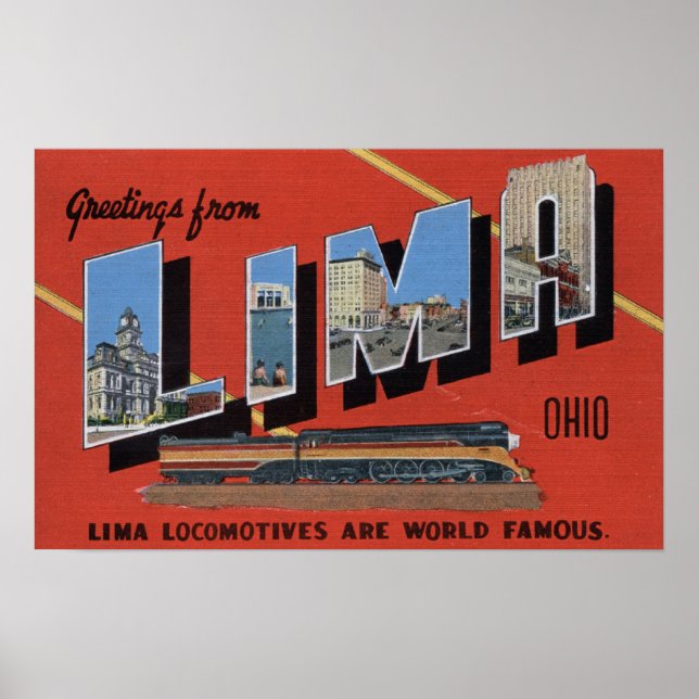 Stora Brev - Lima Locomotives är World Poster (Framsidan)
