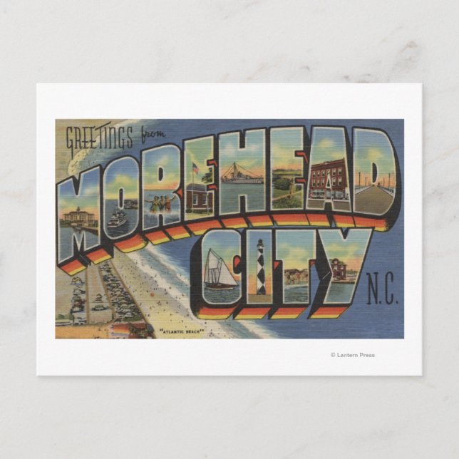 Stora Brev Scenes - Morehead City, NC Vykort (Framsida)
