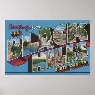 Stora brevplatser - Black Hills, SD Poster