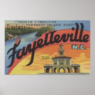 Stora brevplatser - Fayetteville, NC Poster