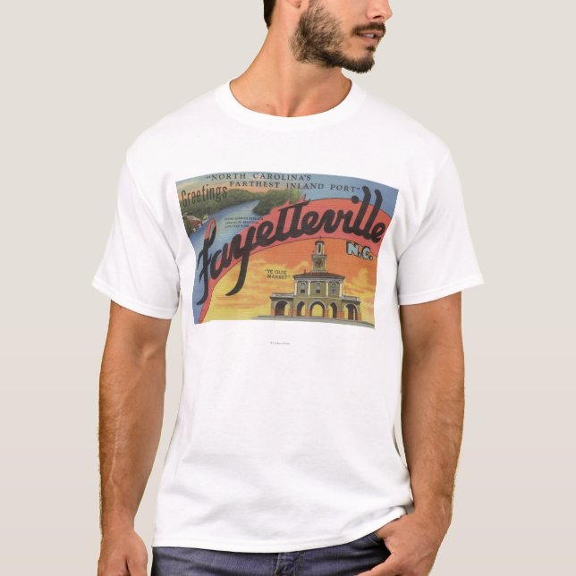 Stora brevplatser - Fayetteville, NC T-shirt (Framsida)