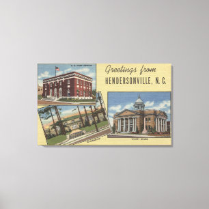 Stora brevplatser - Hendersonville, NC 2 Canvastryck