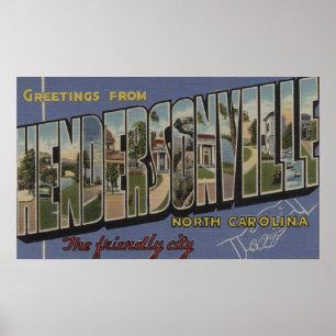 Stora brevplatser - Hendersonville, NC Poster