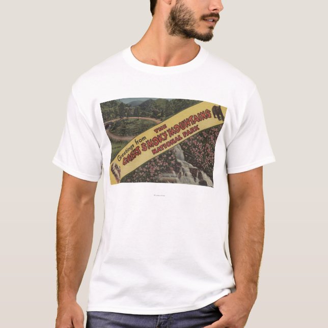 Stora brevplatser - rökiga Mts. Nationalpark TN T Shirt (Framsida)