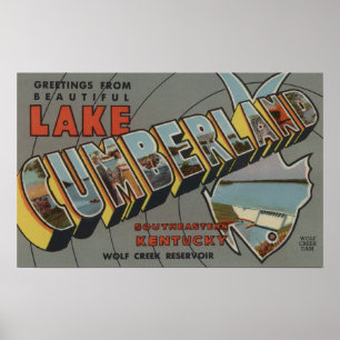 Stora brevplatser - sjö Cumberland, KY Poster