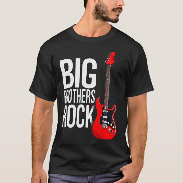Stora Bröder Rock Rock Gitarr Äldre Bror T Shirt (Framsida)