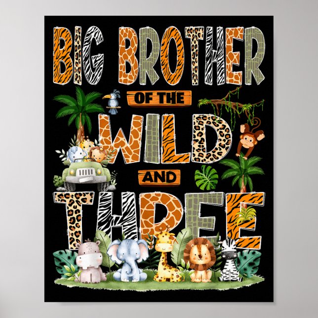 Stora Bror I Det Vilda &amp; Tre 3:e Födelsedagsf Poster (Framsidan)