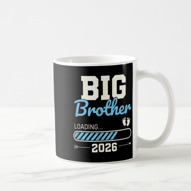 Stora bror laddar 2026 graviditetsbesked kaffemugg (Höger)