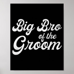 Stora bror till brudgummen skjortor för män pojkar poster