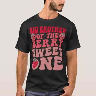 Stora Bror Till Den Bäriga Söta En Jordgubbs Först T Shirt