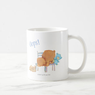 Stora bruna björn, Calico & stolar för Kaffemugg