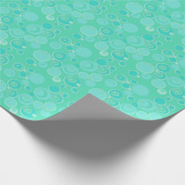 Stora bubbelgummibubblor Överallt Turkos Tack Presentpapper