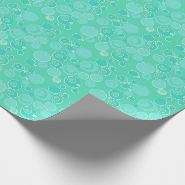 Stora bubbelgummibubblor Överallt Turkos Tack Presentpapper (Hörn)
