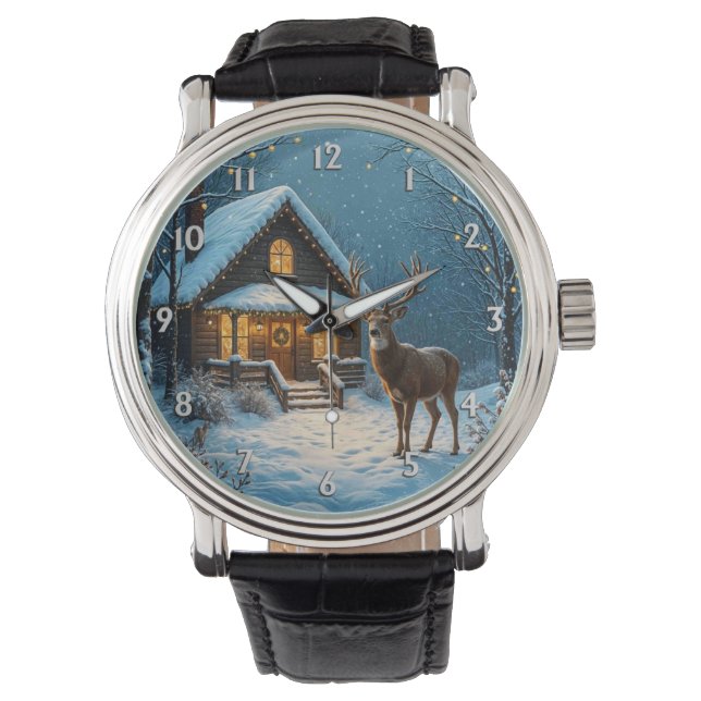 Stora Bucks snöiga julbesök Armbandsur (Framsida)
