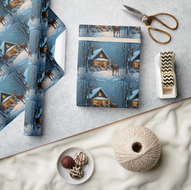 Stora Buck's snöiga julbesök Presentpapper (Hantverk)