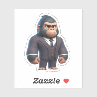 Stora chef gorilla,coola gorilla klistermärken