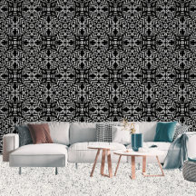 Stora cirklar Geometric Mönster Black and White