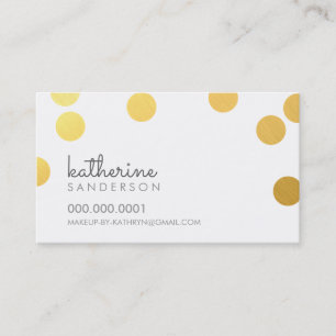 STORA CONFETTI SPOT modern fet faux guld foil Visitkort
