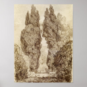 Stora Cypresses på villad'Esten Poster