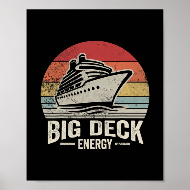 Stora däckenergi Retro kryssningsfartyg Vibes  Poster (Framsidan)