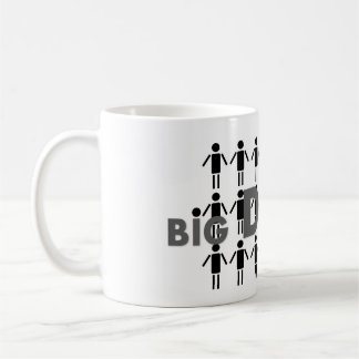Stora data med en stor besättning kaffemugg