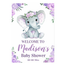 Stora elefantvälkomstskyltar, Flickduschar Poster