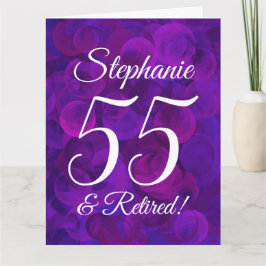 Stora Elegantens Lila 55 Lycklig Pension Kort