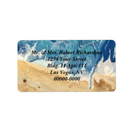 Stora etiketter för Abstrakt Adress ( 5 linjer) Adressetikett