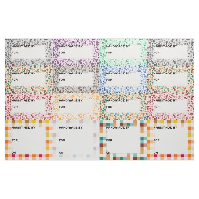 Stora etiketter för citattecken - Paisley och Ging Tyg (Fat Quarter)