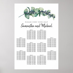 Stora Eucalyptus Berry 10-Bord-sätesdiagram Poster