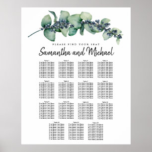 Stora Eucalyptus Berry 15-Bord-sätesdiagram Poster