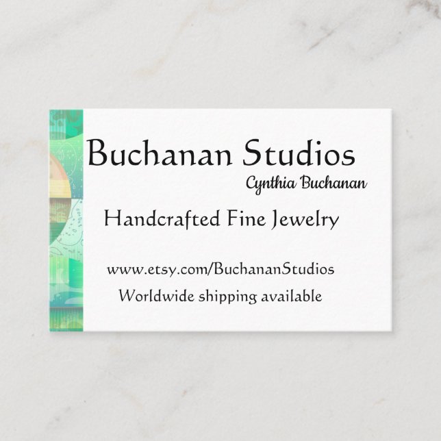 Stora euroobjekt anpassar text, kvinnlig text, min visitkort (Framsida)