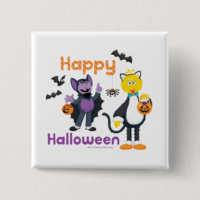 Stora Fågeln och Greven | Gott Halloween Knapp (Framsida)