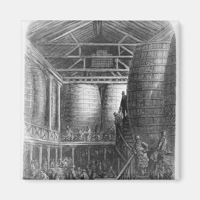 Stora fat i ett bryggeri magnet (Framsidan)