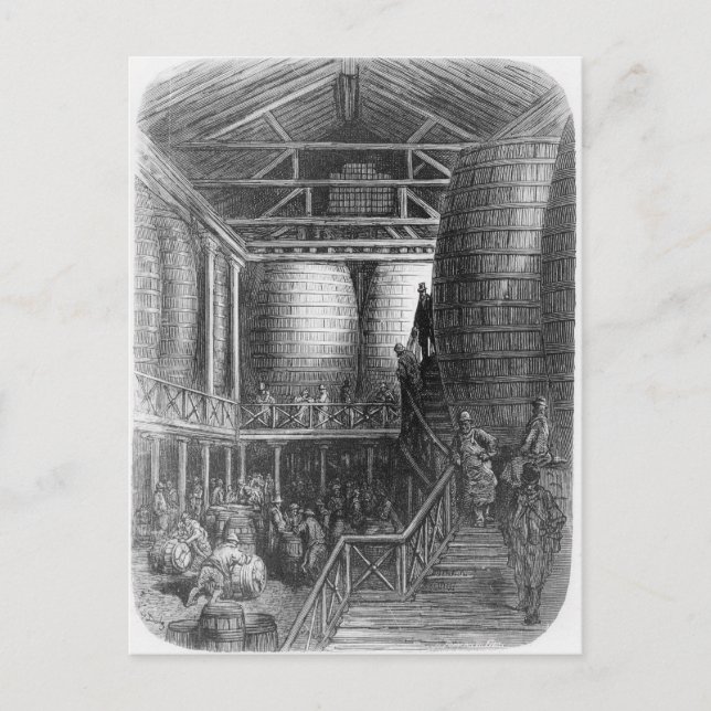 Stora fat i ett bryggeri vykort (Framsida)