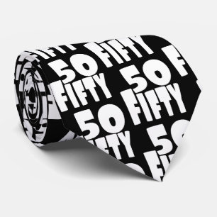 Stora femtio i stora bokstäver BIG 50 Slips