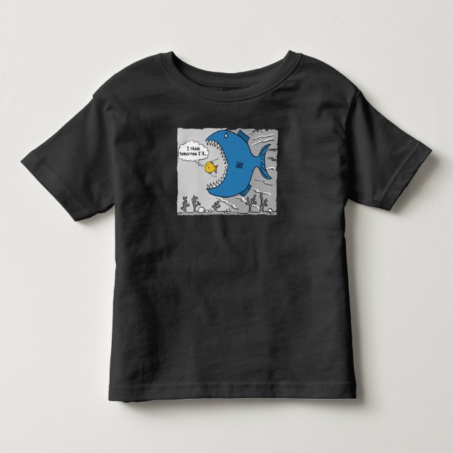 Stora fiskar som äter mindre fisk t shirt (Framsida)