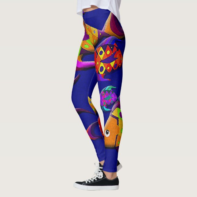 Stora fiskbaljväxter leggings (Vänster)