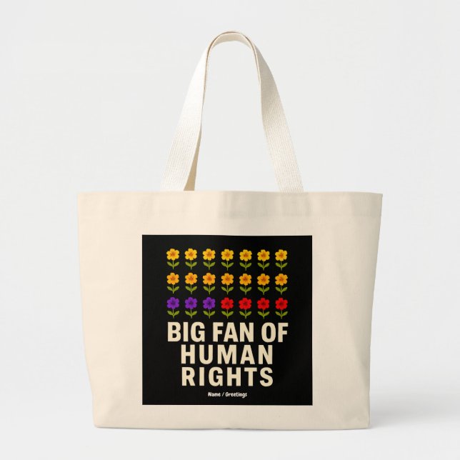 Stora Fläkt i Human Högers stand for Equality Just Jumbo Tygkasse (Framsidan)