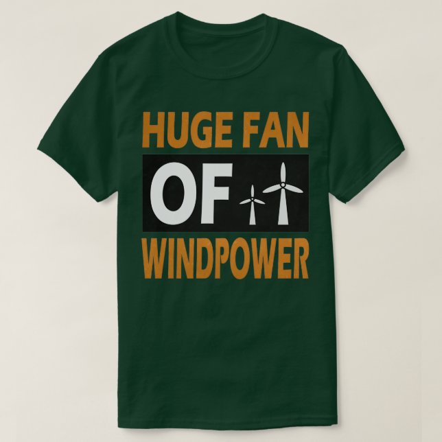 stora fläkt i vindens energikälla: vind för förnyb t shirt (Design framsida)