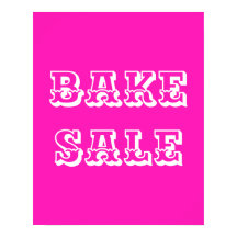 Stora försäljningsskyltar, Söt Rosa Bake Sale Post