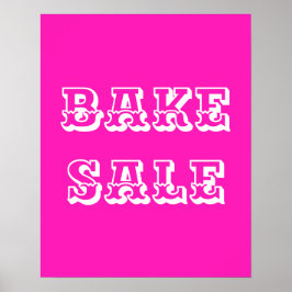 Stora försäljningsskyltar, Söt Rosa Bake Sale Post Poster