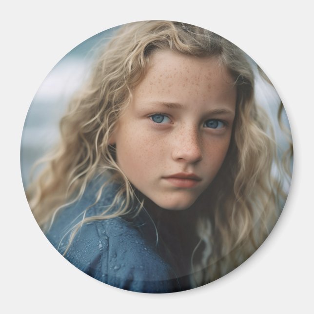 STORA FOTO-ANPASSNINGSBAR MAGNET (Framsidan)