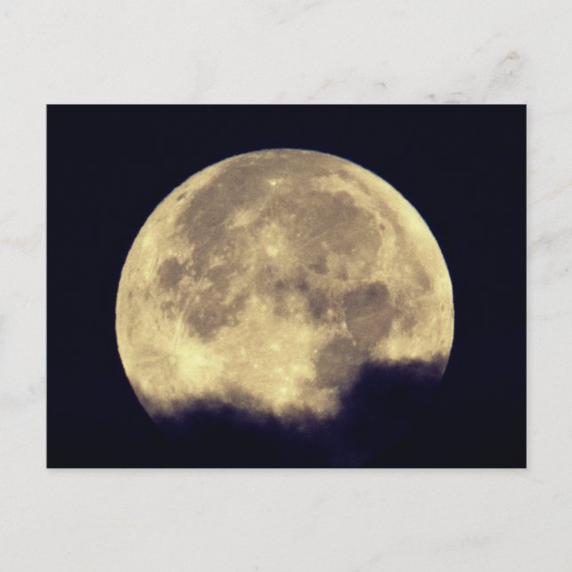 Stora Fullt-Måne i molnen Vykort (Framsida)