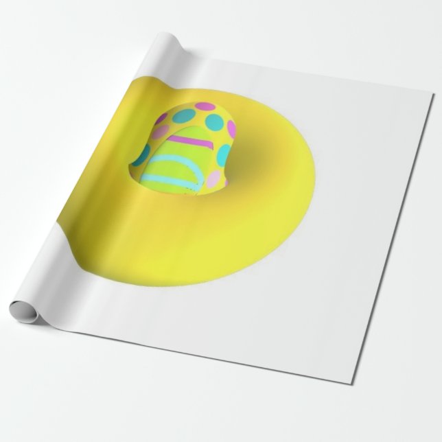 STORA GIANT EXTRA STORE GULT ABSTRAKT ART PRESENTPAPPER (Utrullad)