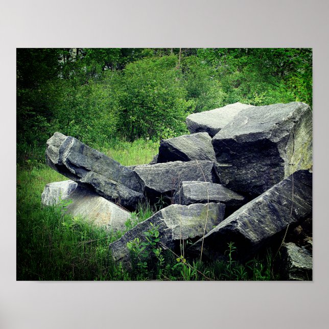 Stora granitstenar natur  poster (Framsidan)