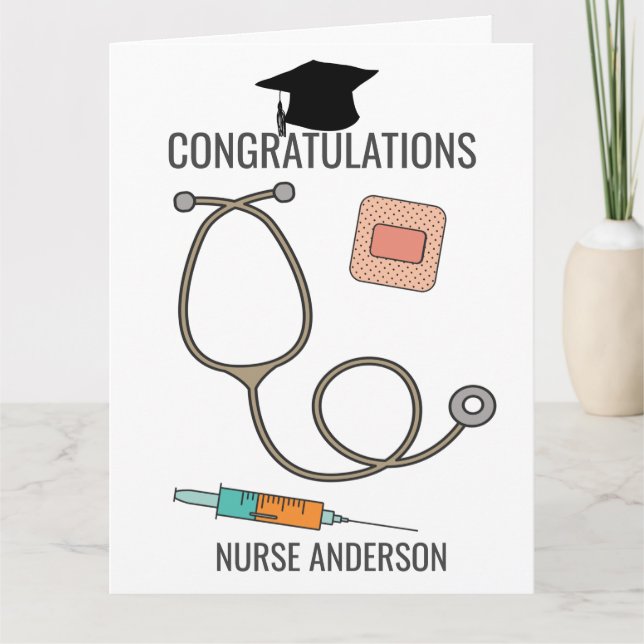 Stora Grattisarna Nurse Studenten 8,5 x 11 Kort (Framsida)